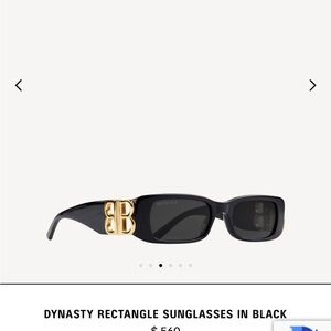 Balenciaga Dynasty Rectangle Sunglasses